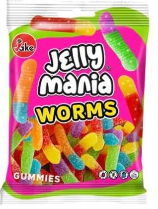 Jake Jelly Mania Sour Worms 100g