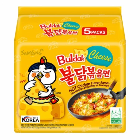 Samyang Buldak Hot Chicken Ramen Cheese Korea 5x140g