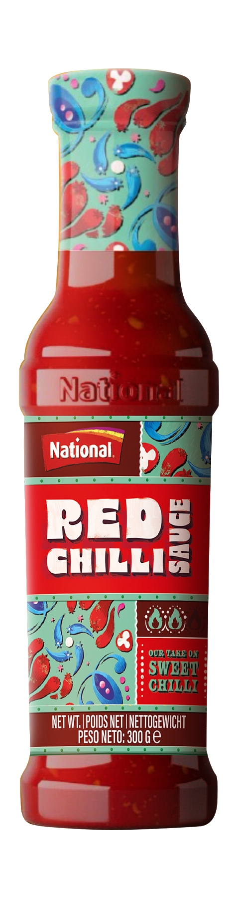 National Red Chilli Sauce er en fyldig og krydret saus med rød chili og en balansert sødme – perfekt for å gi ekstra smak til enhver rett.