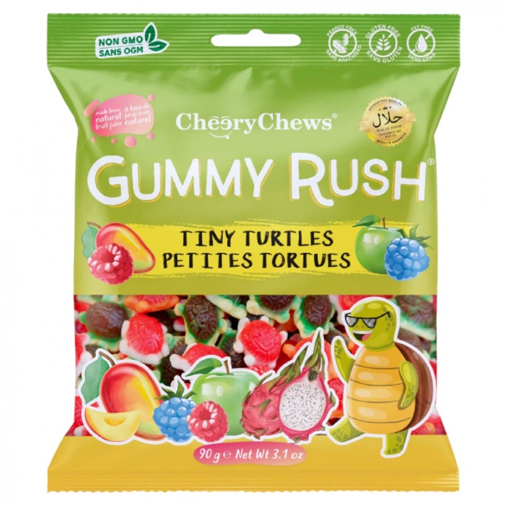 Opplev en deilig smaksopplevelse med Gummy Rush Tiny Turtles på - små godbiter som vil glede smaksløkene dine med hver bit.