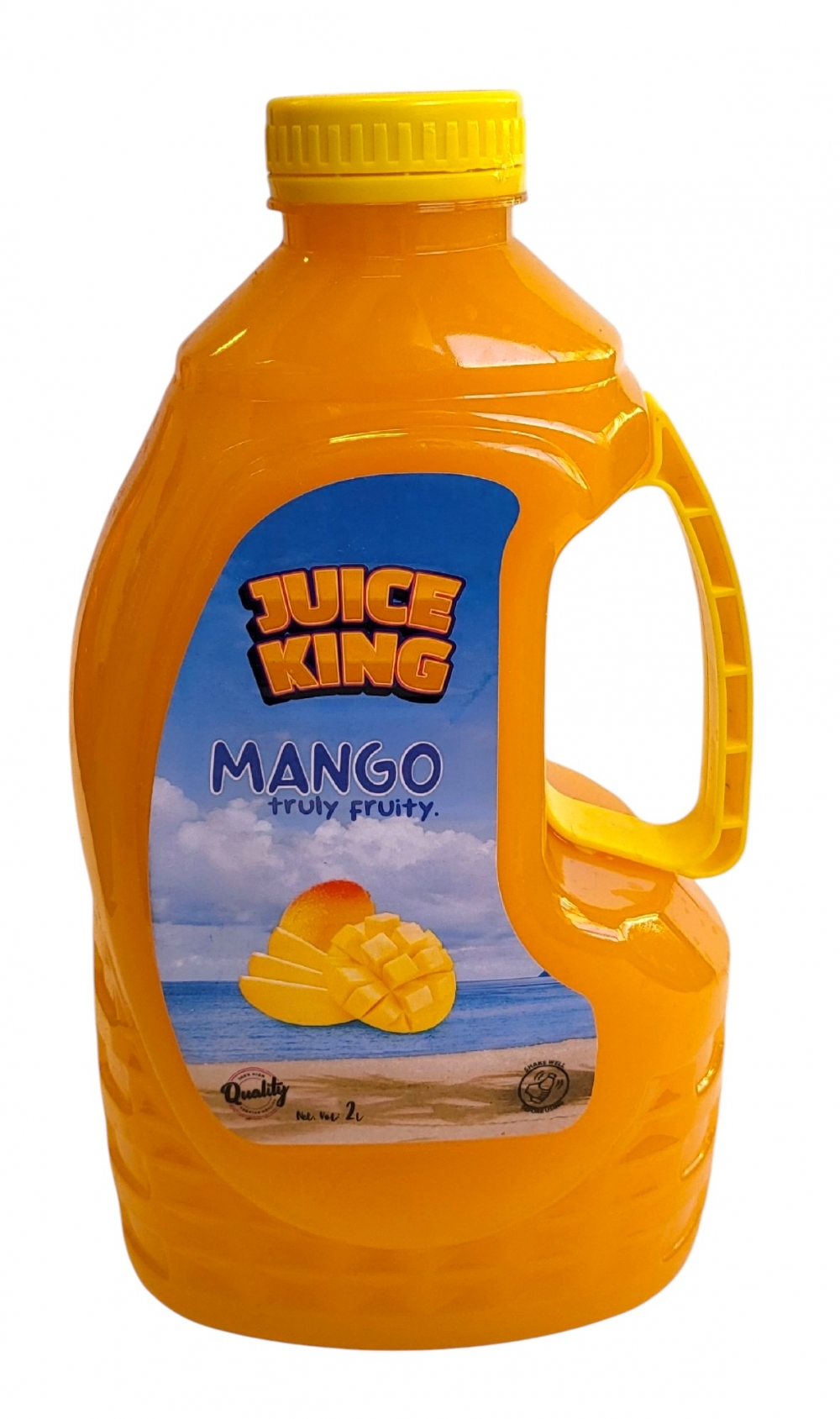 Juice King's Mango Nectar 2L er en forfriskende drikk laget med mangopuré, vann, sukker og naturlige smakstilsetninger.