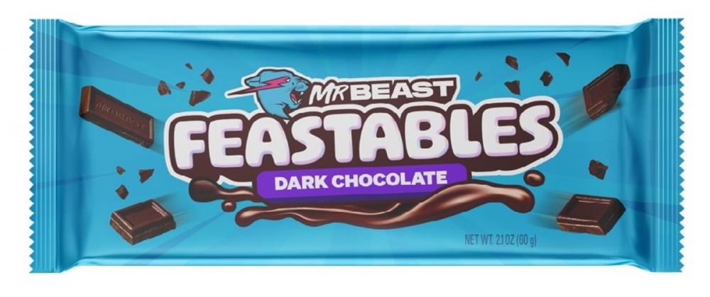 MrBeast Feastables Dark Chocolate 60g er en premium sjokolade laget med få, nøye utvalgte ingredienser. Denne mørke sjokoladen byr på en rik og intens smak, perfekt for deg som elsker kvalitet og ren nytelse.