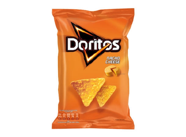 Doritos Nacho Cheese 170g er sprø og smakfulle tortillachips med en intens og fyldig ostesmak. Perfekte for snacks, dipping eller som en del av en digg nachosrett!