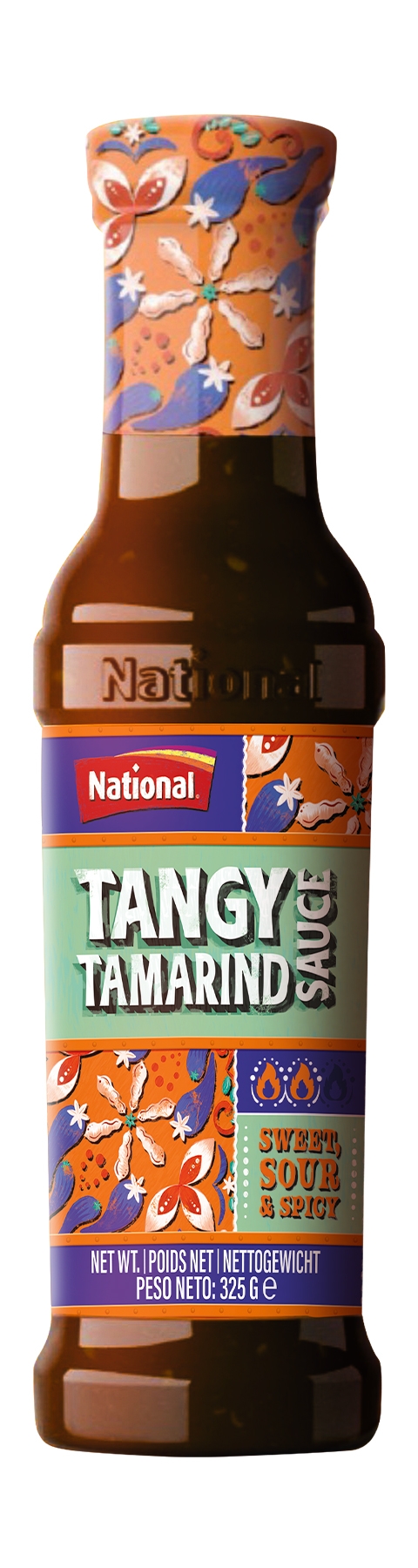 National Tangy Tamarind Chutney byr på en perfekt balanse av søtt og syrlig med tamarind, krydder og en lett chilipiff – ideell for å løfte enhver rett.